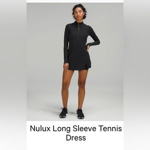 🍋Lululemon Nulux Long Sleeve Tennis Dress with tags - Black